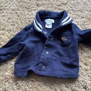 Ralph Lauren Navy Baby Cardigan